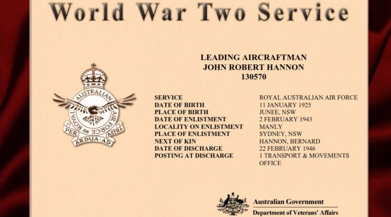 John Robert HANNON, John HANNON, Patricia Rose HANNON, Patricia HANNON