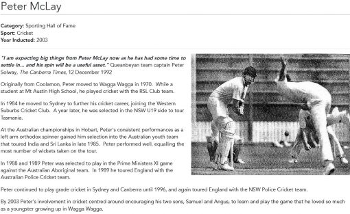 https://museumriverina.com.au/about-us/collections/sporting-hall-of-fame/mclay,-peter-john Peter John McLAY, Peter McLAY