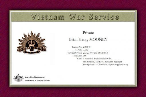 Brian Henry MOONEY, Brian MOONEY