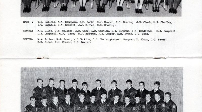 Class 230 Attestation Parade pamphlet 01 - Goulburn - Fri 30 Oct 1987